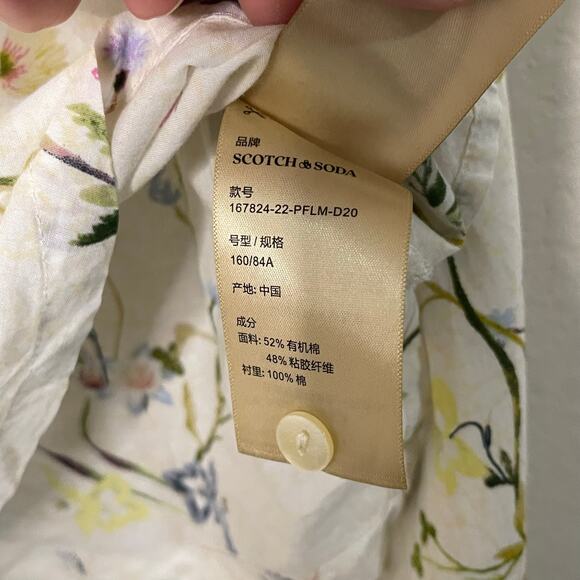 Scotch & Soda Floral Blouse - White and Blue - Picture 8 of 10